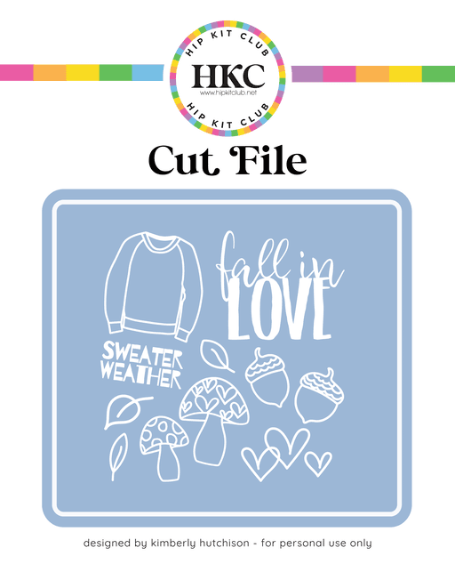 Fall in Love Cut File (Free when registered)