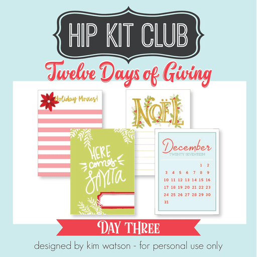 12 Days - Day 3 - Printable