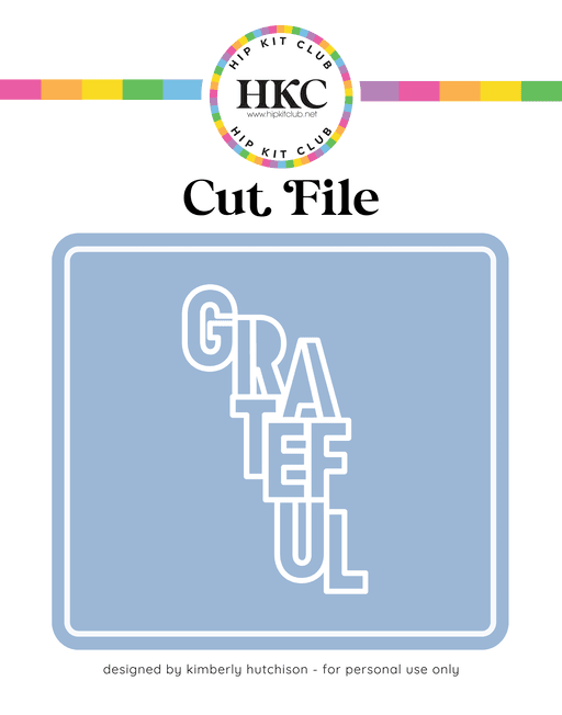 Grateful Cut File (Free when registered)