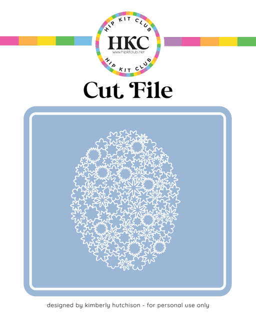 Floral Egg Cut File