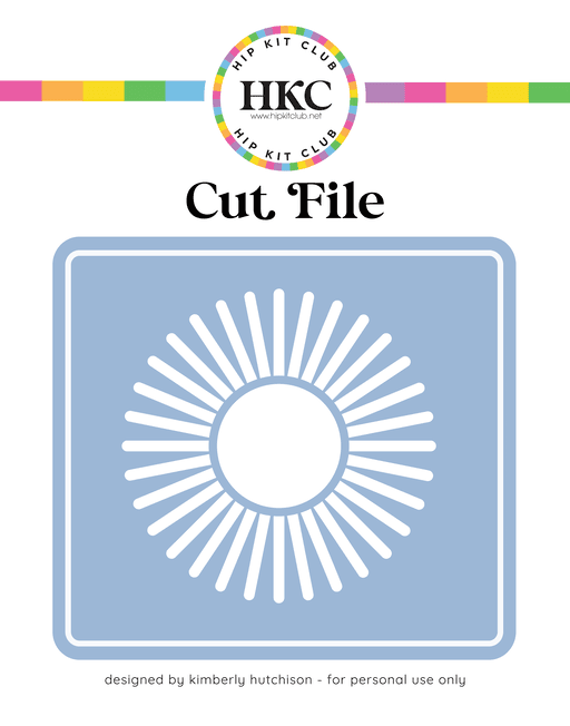 Sunshine Cut File (Free when registered)