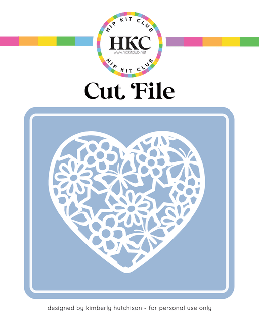 Floral Heart Cut File (Free when registered)