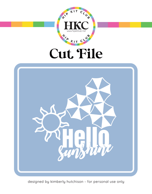 Sunshine Cut File