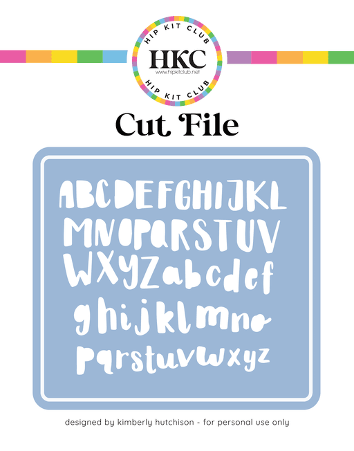 Alphabet Cut File