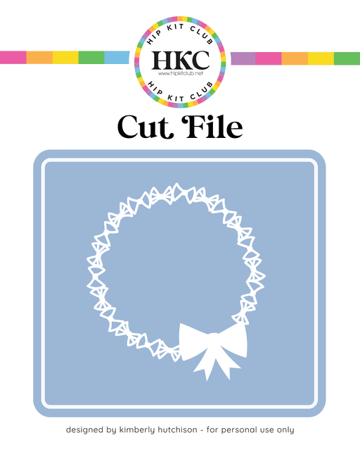Bow Wreath Cut File