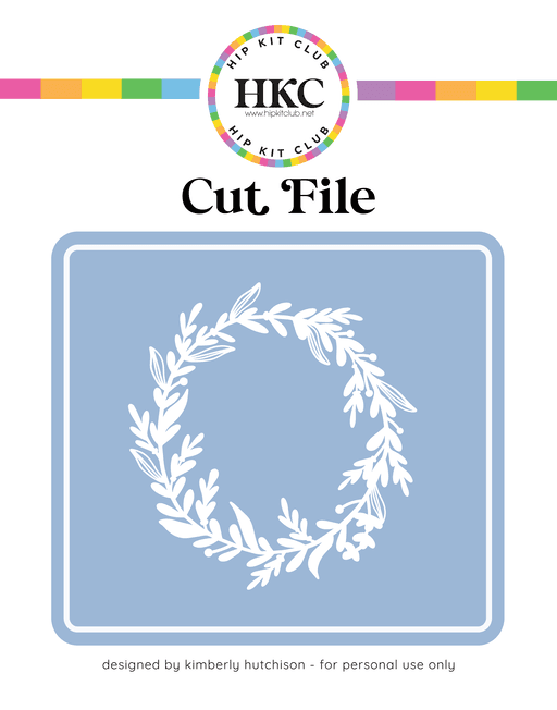 Leaf Wreath Cut File
