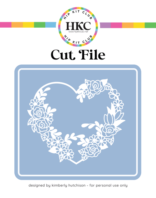 Heart Wreath Cut File