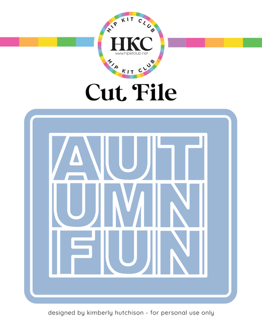 Autumn Fun Cut File