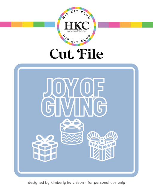 Joy of Giving Cut File