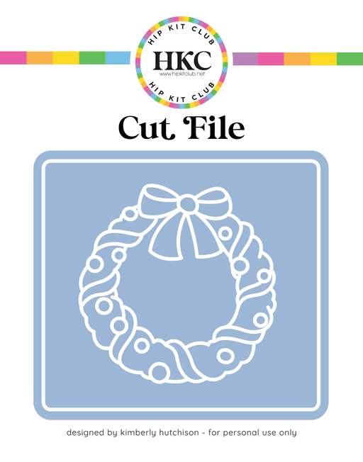 Xmas Wreath Cut File (Free when registered)