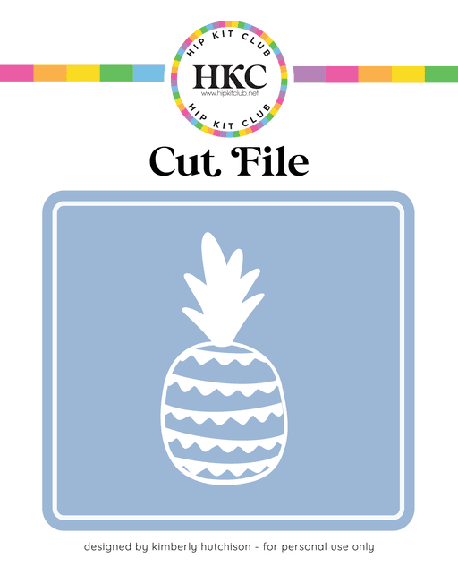 Pineapple Cut File (Free when registered)