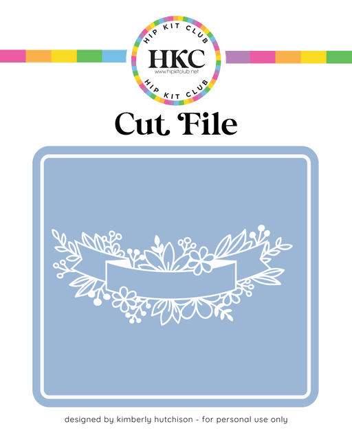 Floral Banner Cut File