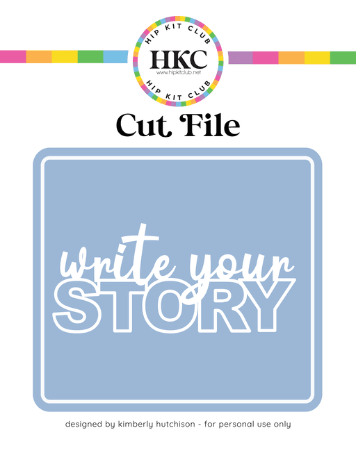 Write Story Cut File (Free when registered)