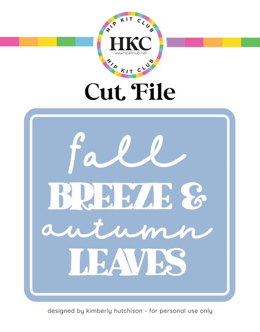Fall Breeze Cut File