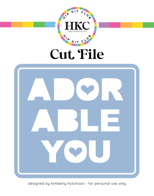 Adorable Cut File 