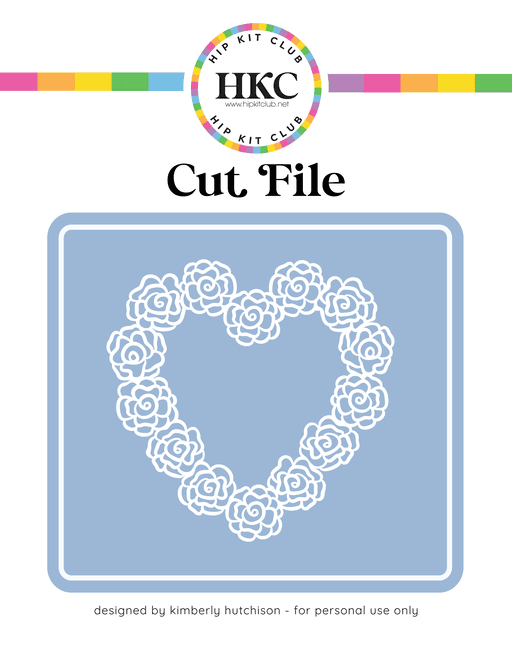 Floral Heart Cut File