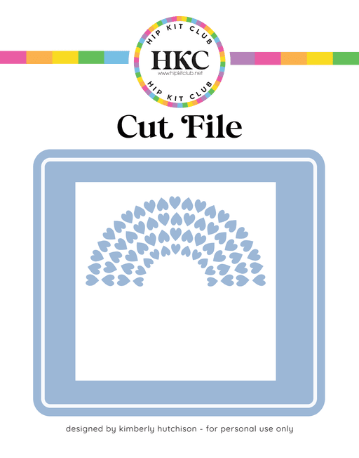 Heart Rainbow Cut File