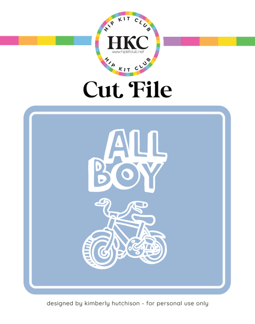 All Boy Bike Cut File