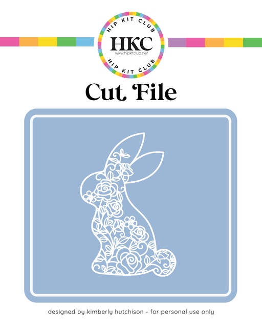Floral Bunny Cut File
