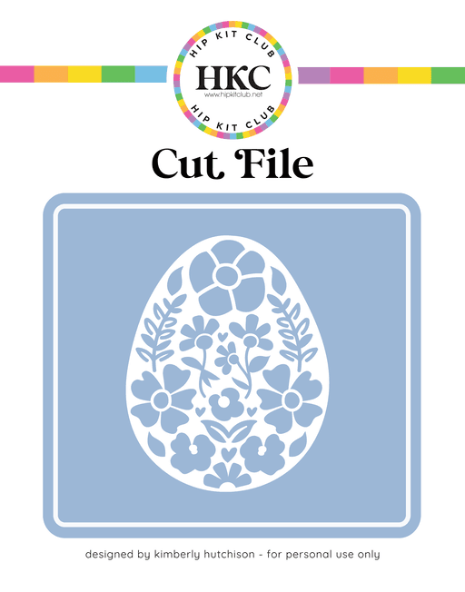 Floral Egg Cut File