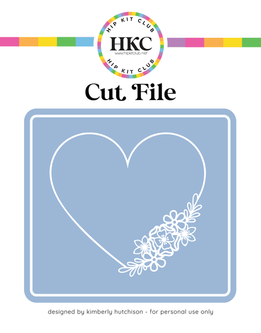 Floral Heart Cut File