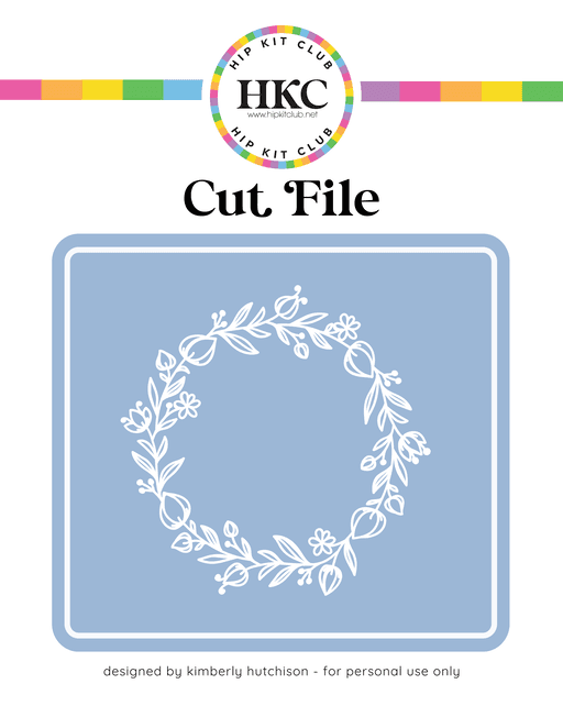 Floral Wreath Cut File
