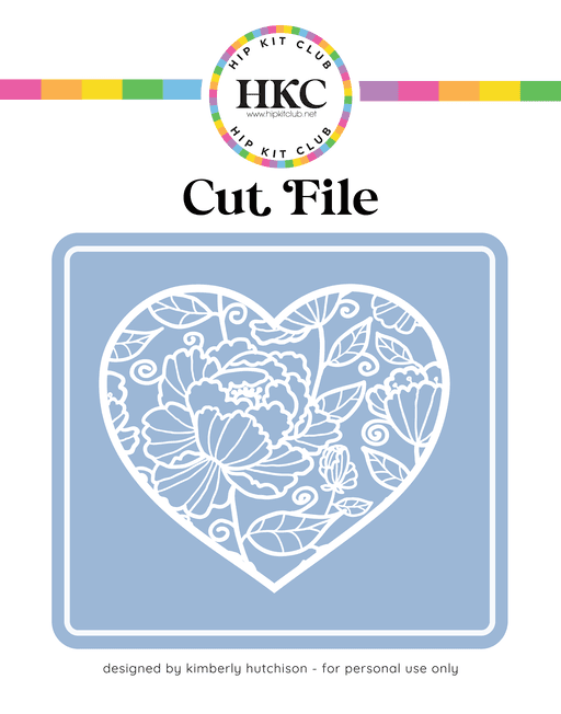Floral Heart Cut File