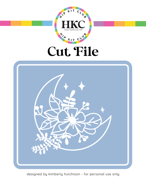 Floral Moon Cut File