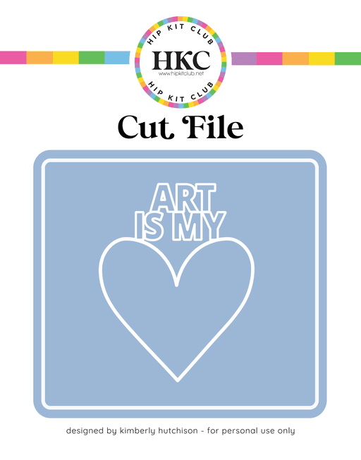 Art is My Heart Cut File