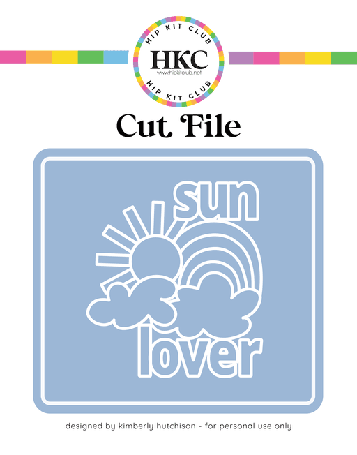 Sun Lover Cut File