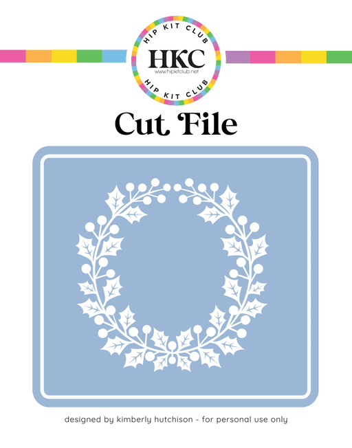 Holly Wreath Cut File