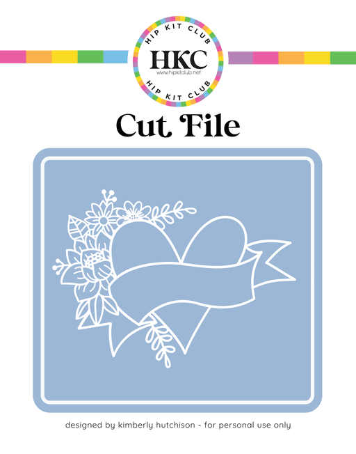 Floral Heart Cut File