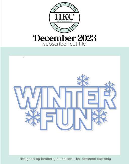 Winter Fun Cut File