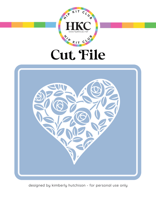 Rose Heart Cut File