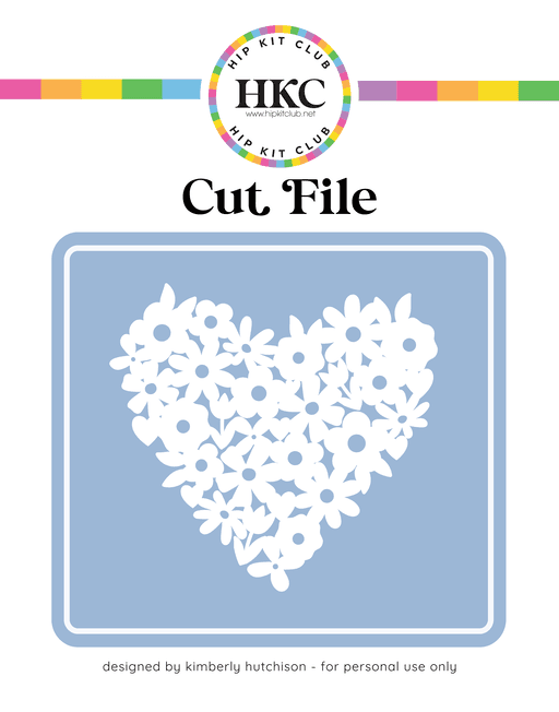 Floral Heart Cut File