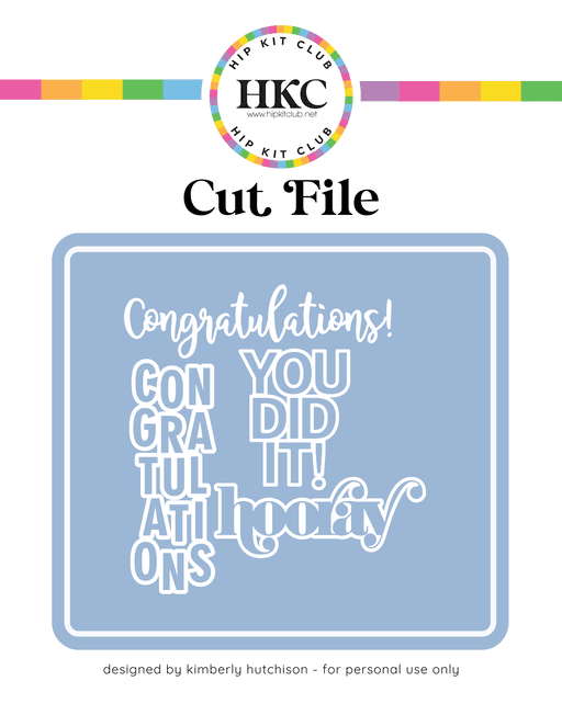 Congrats Cut File