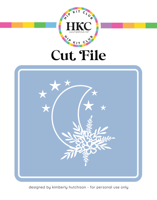 Floral Moon Cut File