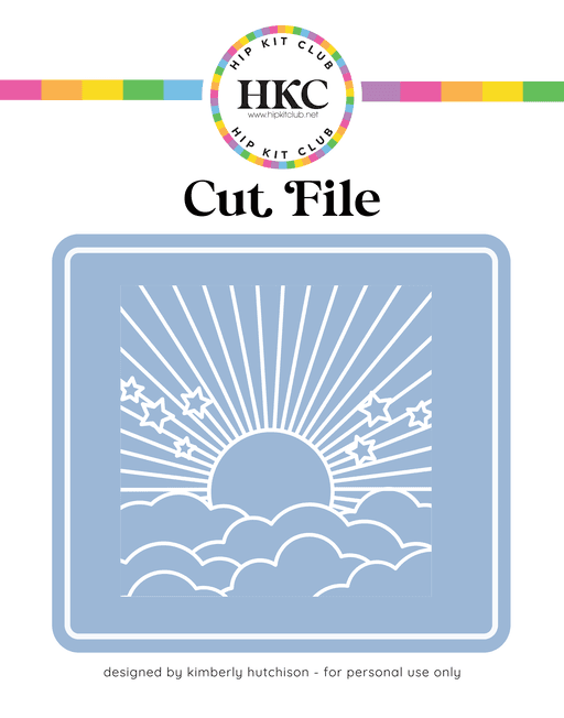 Kimberly Hutchison - Sun + Clouds Cut File 