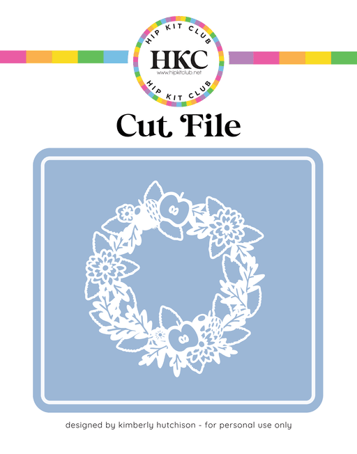 Apple Wreath Cut File  