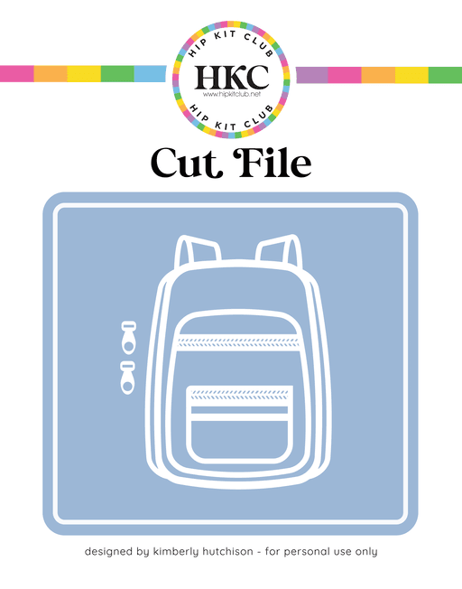 Backpack Cut File  