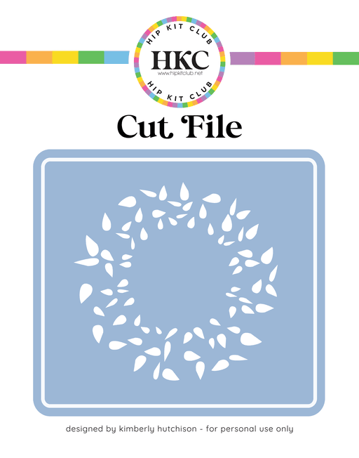 Folded Heart Wreath Cut File