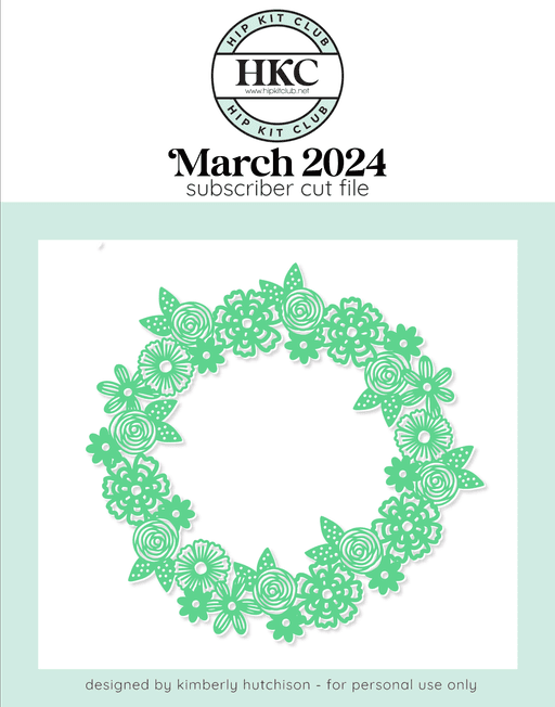 Floral Wreath Cut File