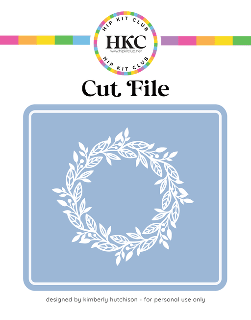 Leafy Wreath Cut File