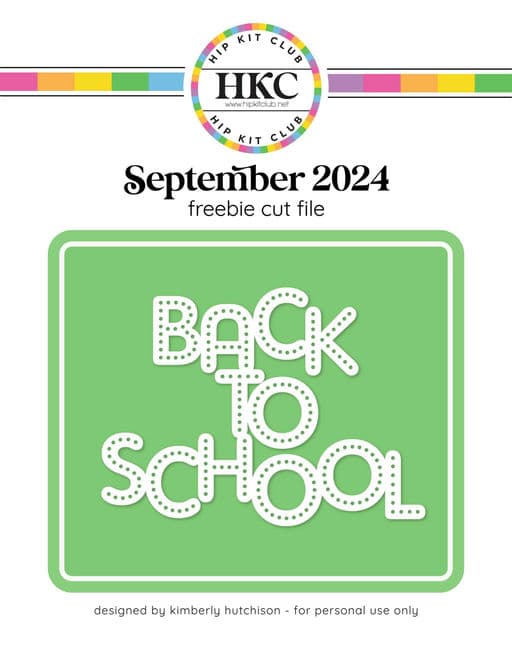 Back to School Cut File (Free when registered)