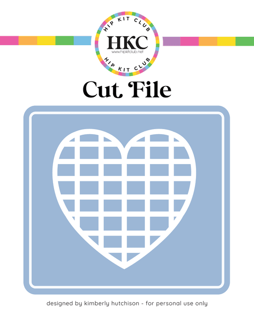 Plaid Heart Cut File  