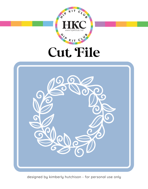 Leafy Wreath Cut File   