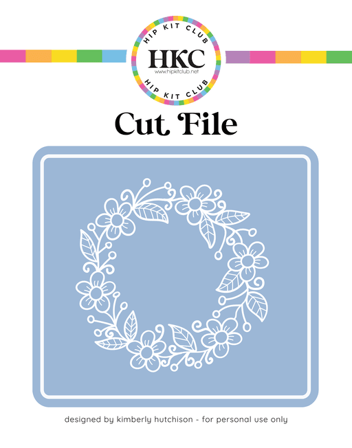 Spring Wreath Cut File  