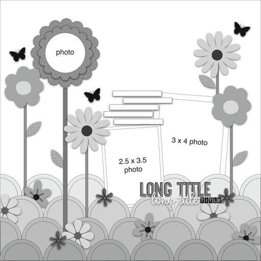 SKETCH 8 - Sweet Flower Patch: A Whimsical Garden Layout Sketch! (Free when registered)