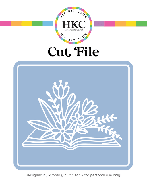 Floral Book Cut File