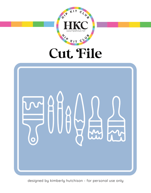 Paint Brushes Cut FIle
